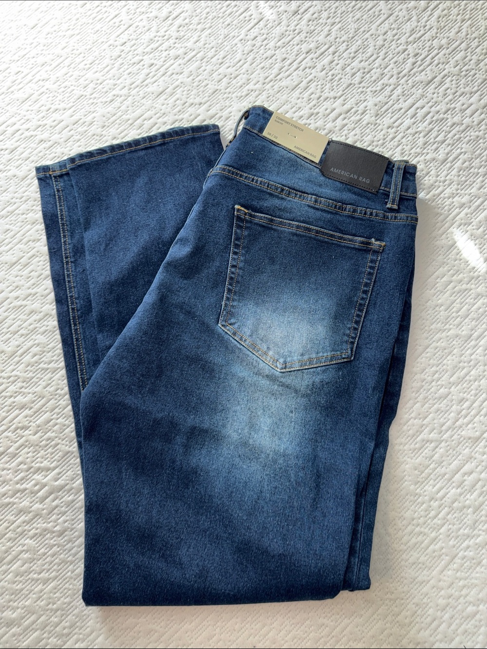 American Rag Men's Slim Dark Blue Jeans comfort stretch 38/32 NWT